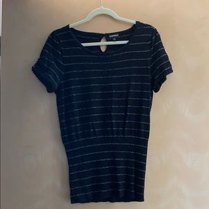 Black Short Sleeve Express Sweater